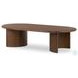 Paden Seasoned Brown Acacia Oval Coffee Table