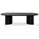 Paden Aged Black Acacia Oval Occassional Table Set