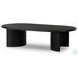 Paden Aged Black Acacia Oval Occassional Table Set