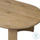 Paden Worn Oak Veneer Oval Coffee Table