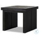 Warby Worn Black Veneer Square End Table