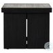 Warby Worn Black Veneer Square End Table
