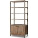 Glenview Weathered Oak 2 Door Bookcase