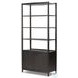 Glenview Smoked Black Oak 2 Door Bookcase