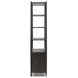 Glenview Smoked Black Oak 2 Door Bookcase