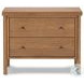 Roark Amber Oak Veneer 2 Drawer Nightstand