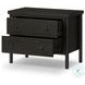 Roark Ebony Oak Veneer 2 Drawer Nightstand