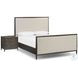 Glenview Cracked Smoked Black Veneer Upholstered Bedroom Set