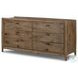 Glenview Weathered Oak Veneer 6 Drawer Dresser