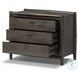 Glenview Cracked Smoked Black Oak 3 Drawer Nightstand