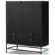 Trey Black Wash Poplar 2 Door Bar Cabinet