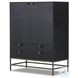 Trey Black Wash Poplar 2 Door Bar Cabinet