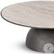 Corbett Creamy Taupe Marble Large Round Occassional Table Set