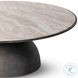 Corbett Creamy Taupe Marble Large Round Occassional Table Set