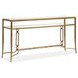 Serenelle Burnished Brass Rectangular Glass Top Sofa Table