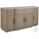 Simpatico White Oak and Carrara Marble Top Buffet