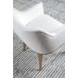 Simpatico White Dove Performance Fabric Arm Chair