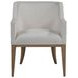 Simpatico White Dove Performance Fabric Arm Chair