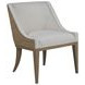 Simpatico White Dove Performance Fabric Woven Side Chair