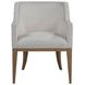 Simpatico White Dove Performance Fabric Woven Arm Chair