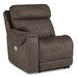 Hoopster Gunmetal 3 Piece Power Reclining Console Modular Loveseat