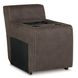 Hoopster Gunmetal 3 Piece Power Reclining Console Modular Loveseat