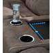 Hoopster Gunmetal 3 Piece Power Reclining Console Modular Loveseat