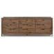 Glenview Weathered Oak Veneer 9 Drawer Dresser