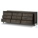 Glenview Cracked Smoked Black Oak 9 Drawer Dresser