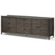 Glenview Cracked Smoked Black Oak 9 Drawer Dresser