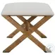 Dresmont White Small Bench