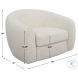 Tanoria Off White Swivel Chair