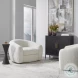 Tanoria Off White Swivel Chair