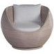 Solimar White Upholstered Swivel Chair