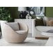 Solimar White Upholstered Swivel Chair