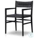 Lomas Black Teak Outdoor Dining Armchair