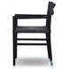 Lomas Black Teak Outdoor Dining Armchair