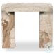 Romano Desert Taupe Marble Rectangular End Table