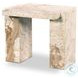 Romano Desert Taupe Marble Rectangular End Table