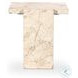 Romano Desert Taupe Marble Rectangular End Table
