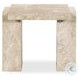 Romano Lunar Marble Rectangular End Table
