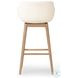 Hannah Kerbey Ivory Performance Fabric Swivel Bar Stool