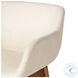 Hannah Kerbey Ivory Performance Fabric Swivel Bar Stool