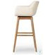 Hannah Kerbey Ivory Performance Fabric Swivel Bar Stool