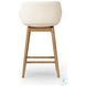 Hannah Kerbey Ivory Performance Fabric Swivel Counter Height Stool