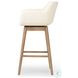 Hannah Kerbey Ivory Performance Fabric Swivel Counter Height Stool