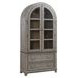 Harbor Place Riverstone Gray and Tobacco 2 Glass Door Curio Cabinet with LED