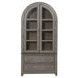 Harbor Place Riverstone Gray and Tobacco 2 Glass Door Curio Cabinet with LED