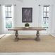 Harbor Place Riverstone Gray and Tobacco 102" Extendable Rectangular Dining Table