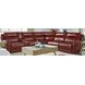 Country Club Crimson Leather 6 Piece Modular Power Reclining Sectional with USB Charging